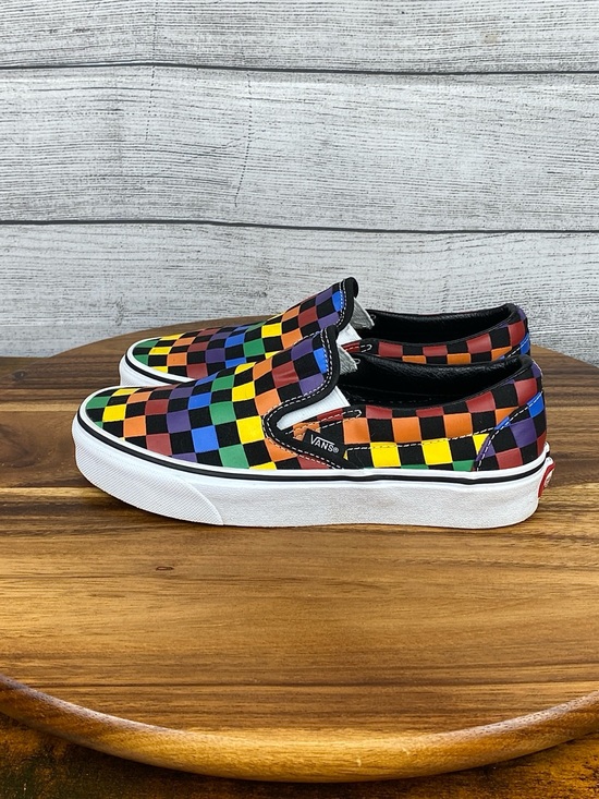 Vans Shoes - Vans Classic Slip On Rainbow Checkerboard Sneakers Women’s Shoe Size 6